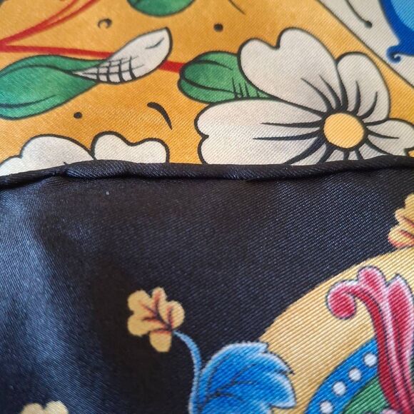 Museum of Fine Arts Boston Silk Scarf – 100% Silk Square, Multicolor Floral Prin - Picture 6 of 9